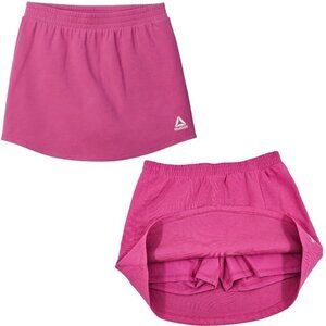 Reebok Girls Active Velocity Skort (Skirt w/Compression Shorts) – Pink – S/M/L
